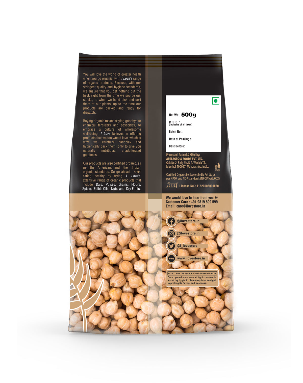ILOVE KABULI CHANA PREMIUM 500 GMS